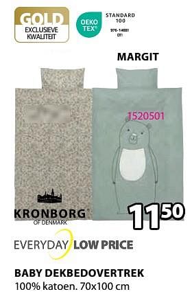 Promotions Baby dekbedovertrek margit - Kronborg - Valide de 28/08/2023 à 10/09/2023 chez Jysk