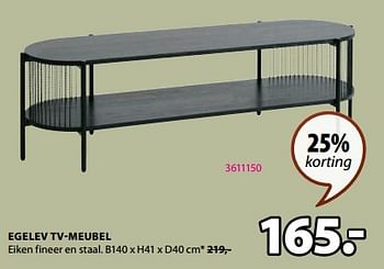 Promoties Egelev tv-meubel - Huismerk - Jysk - Geldig van 28/08/2023 tot 10/09/2023 bij Jysk