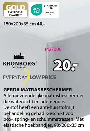 Promoties Gerda matrasbeschermer - Kronborg - Geldig van 28/08/2023 tot 10/09/2023 bij Jysk