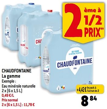 Promotions Chaudfontaine eau minérale naturelle - Chaudfontaine - Valide de 30/08/2023 à 05/09/2023 chez Smatch