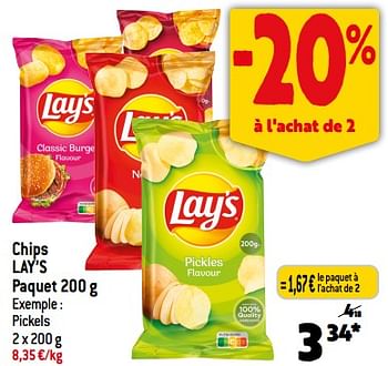 Promotions Chips lay’s - Lay's - Valide de 30/08/2023 à 05/09/2023 chez Smatch