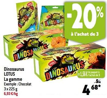 Promotions Dinosaurus lotus - Lotus Bakeries - Valide de 30/08/2023 à 05/09/2023 chez Smatch