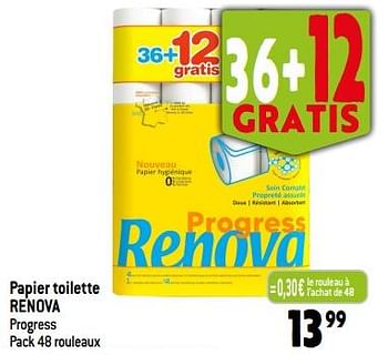 Promotions Papier toilette renova - Renova - Valide de 30/08/2023 à 05/09/2023 chez Smatch