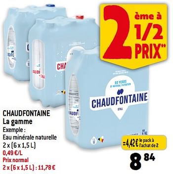 Promotions Chaudfontaine eau minérale naturelle - Chaudfontaine - Valide de 30/08/2023 à 05/09/2023 chez Louis Delhaize