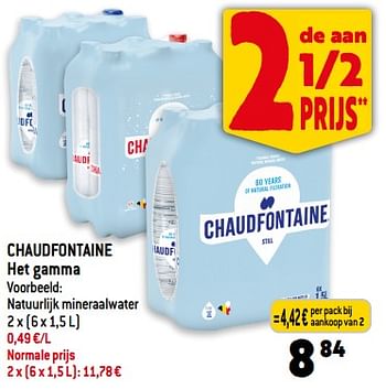 Promoties Chaudfontaine natuurlijk mineraalwater - Chaudfontaine - Geldig van 30/08/2023 tot 05/09/2023 bij Louis Delhaize