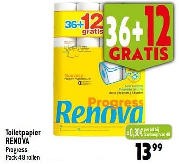 Promotions Toiletpapier renova - Renova - Valide de 30/08/2023 à 05/09/2023 chez Louis Delhaize