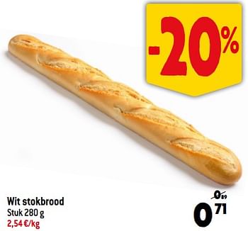 Promoties Wit stokbrood - Huismerk - Louis Delhaize - Geldig van 30/08/2023 tot 05/09/2023 bij Louis Delhaize