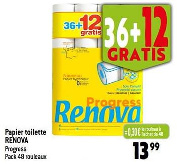Promotions Papier toilette renova - Renova - Valide de 30/08/2023 à 05/09/2023 chez Louis Delhaize