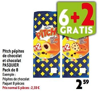 Promotions Pitch pépites de chocolat et chocolat pasquier - Brioche pasquier - Valide de 30/08/2023 à 05/09/2023 chez Louis Delhaize