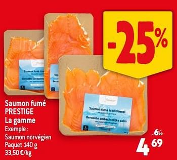 Promotions Saumon fumé prestige - Prestige - Valide de 30/08/2023 à 05/09/2023 chez Louis Delhaize