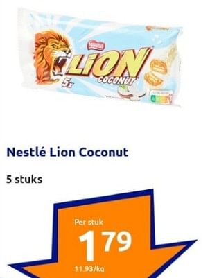 Promoties Nestlé lion coconut - Nestlé - Geldig van 30/08/2023 tot 05/09/2023 bij Action