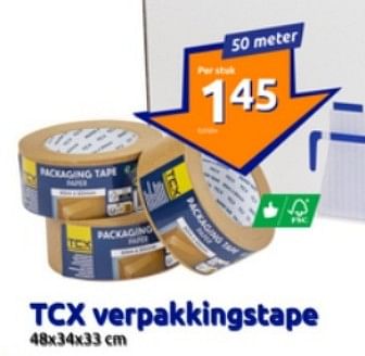 Promoties Tcx verpakkingstape - TCX - Geldig van 30/08/2023 tot 05/09/2023 bij Action