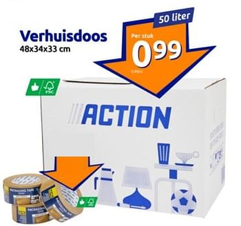 Promoties Verhuisdoos - Huismerk - Action - Geldig van 30/08/2023 tot 05/09/2023 bij Action