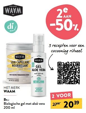 Promoties Biologische gel met aloë vera - Waam - Geldig van 30/08/2023 tot 12/09/2023 bij DI