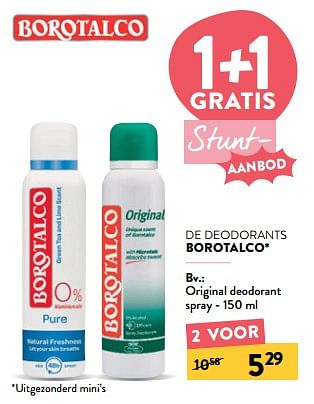 Promoties Original deodorant spray - Borotalco - Geldig van 30/08/2023 tot 12/09/2023 bij DI
