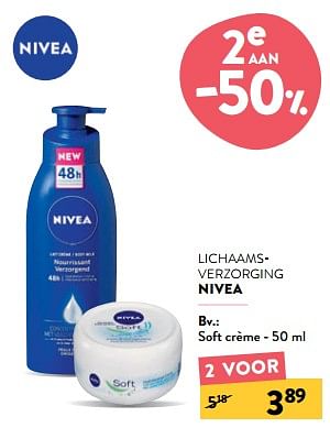 Promoties Soft crème - Nivea - Geldig van 30/08/2023 tot 12/09/2023 bij DI