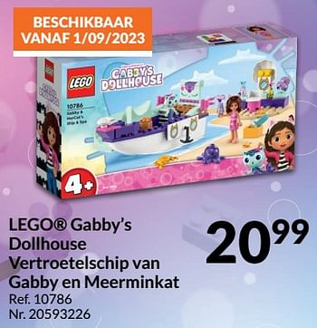 Promoties Lego gabby’s dollhouse vertroetelschip van gabby en meerminkat - Lego - Geldig van 30/08/2023 tot 27/09/2023 bij Fun