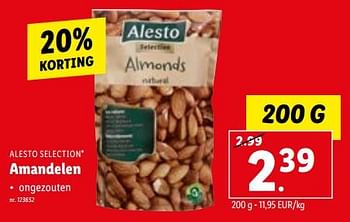 Promoties Amandelen - Alesto - Geldig van 06/09/2023 tot 12/09/2023 bij Lidl