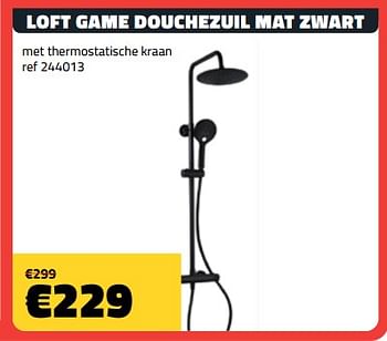 Promoties Loft game douchezuil mat zwart - Allibert - Geldig van 04/09/2023 tot 30/09/2023 bij Bouwcenter Frans Vlaeminck