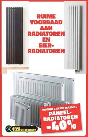 Promoties Paneel- radiatoren -40% - Huismerk - Bouwcenter Frans Vlaeminck - Geldig van 04/09/2023 tot 30/09/2023 bij Bouwcenter Frans Vlaeminck