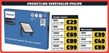 Promoties Projectline verstraler philips - Philips - Geldig van 04/09/2023 tot 30/09/2023 bij Bouwcenter Frans Vlaeminck
