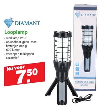 Promoties Diamant looplamp - Diamant - Geldig van 28/08/2023 tot 16/09/2023 bij Van Cranenbroek