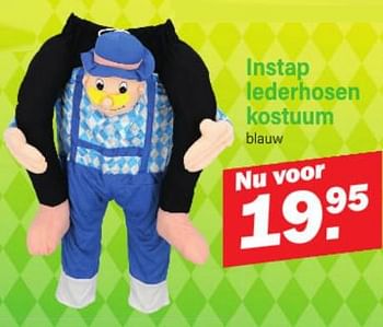 Promoties Instap lederhosen kostuum - Oktober Fest - Geldig van 28/08/2023 tot 16/09/2023 bij Van Cranenbroek