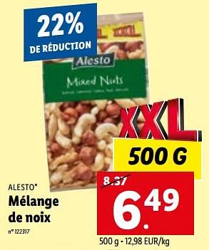 Mélange de noix & fruits secs - Alesto
