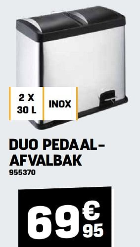 Promoties Duo pedaalafvalbak - Huismerk - Electro Depot - Geldig van 31/08/2023 tot 10/09/2023 bij Electro Depot