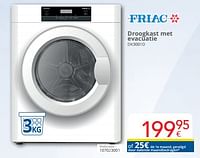 Friac droogkast met evacuatie dk3001d-Friac