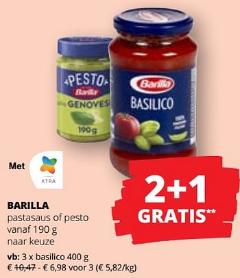 Promoties Barilla basilico - Barilla - Geldig van 07/09/2023 tot 20/09/2023 bij Spar (Colruytgroup)