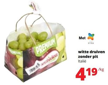 Promoties Witte druiven zonder pit - Huismerk - Spar Retail - Geldig van 07/09/2023 tot 20/09/2023 bij Spar (Colruytgroup)