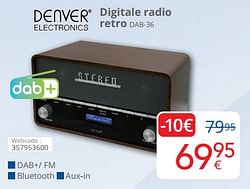 Denver electronics digitale radio retro dab-36
