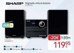 Sharp digitale micro-keten xl-b517d