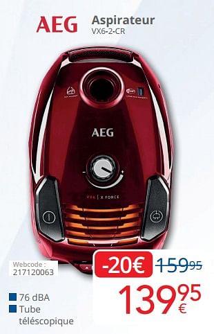 Promotions Aeg aspirateur vx6-2-cr - AEG - Valide de 01/09/2023 à 30/09/2023 chez Eldi