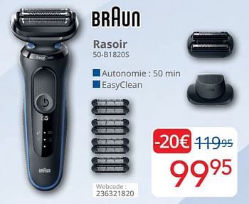 Promotions Braun rasoir 50-b1820s - Braun - Valide de 01/09/2023 à 30/09/2023 chez Eldi