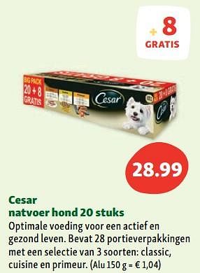 Promoties Cesar natvoer hond - Cesar - Geldig van 06/09/2023 tot 11/09/2023 bij Maxi Zoo