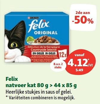 Promoties Felix natvoer kat - Purina - Geldig van 06/09/2023 tot 11/09/2023 bij Maxi Zoo