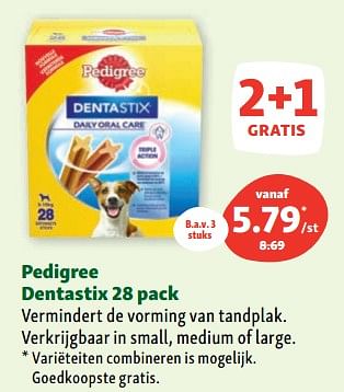 Promoties Pedigree dentastix - Pedigree - Geldig van 06/09/2023 tot 11/09/2023 bij Maxi Zoo