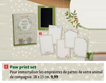 Promotions Paw print set - Produit maison - Maxi Zoo - Valide de 06/09/2023 à 11/09/2023 chez Maxi Zoo