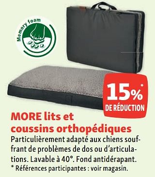 Promotions More lits et coussins orthopédiques 15% de réduction - More - Valide de 06/09/2023 à 11/09/2023 chez Maxi Zoo