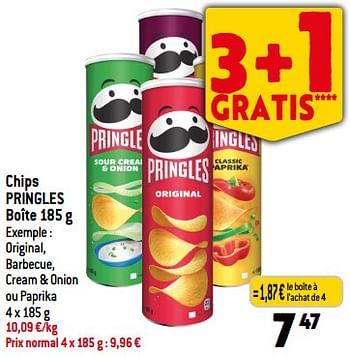 Promotions Chips pringles - Pringles - Valide de 06/09/2023 à 12/09/2023 chez Smatch