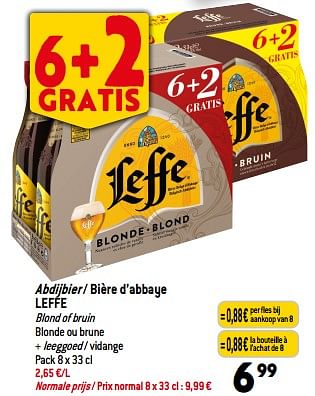 Promoties Abdijbier - bière d’abbaye leffe - Leffe - Geldig van 06/09/2023 tot 12/09/2023 bij Match