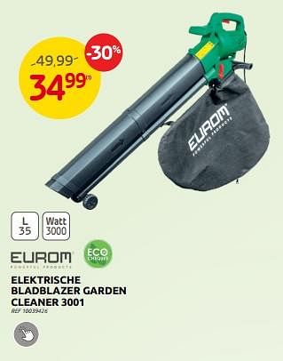 Promoties Eurom elektrische bladblazer garden cleaner 3001 - Eurom - Geldig van 06/09/2023 tot 25/09/2023 bij Brico