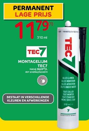 Promoties Montagelijm tec7 - Tec 7 - Geldig van 06/09/2023 tot 25/09/2023 bij Brico