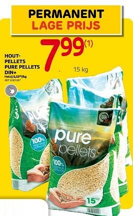 Promoties Houtpellets pure pellets din+ - Pure Pellets - Geldig van 06/09/2023 tot 25/09/2023 bij Brico