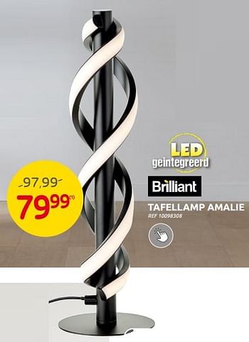 Promoties Tafellamp amalie - Brillant - Geldig van 06/09/2023 tot 25/09/2023 bij Brico