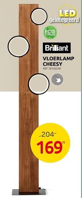 Promoties Vloerlamp cheesy - Brillant - Geldig van 06/09/2023 tot 25/09/2023 bij Brico