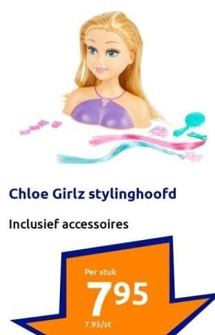 Promoties Chloe girlz stylinghoofd - Chloé - Geldig van 06/09/2023 tot 12/09/2023 bij Action