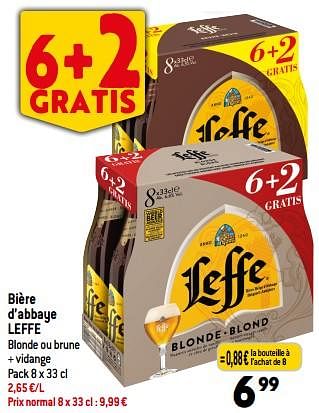 Promoties Bière d’abbaye leffe - Leffe - Geldig van 06/09/2023 tot 12/09/2023 bij Match